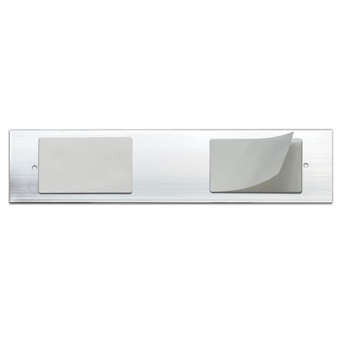 SINYUDUN 10 Pack 2” x 8”Aluminum Name Plate Holders for Door or Wall - color: Silver