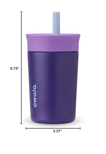 Owala Tumbler Kids Stainless Steel Water Bottle 12 oz Peacock Palace - color: Peacock Palace, size: 12 Ounces