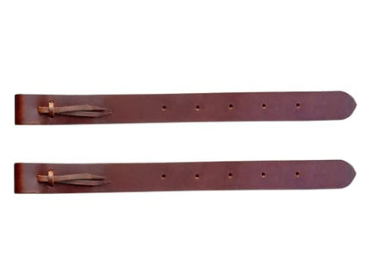 Horse 18" Western Saddle Off Billet Latigo Leather Cinch Tie Strap (2 PCS) 40413