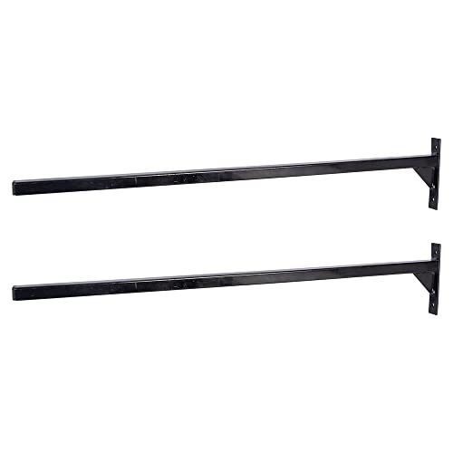 EASY-UP Heavy Duty Single Blanket and Saddle Pad Rack | Space-Saving Organization for Your Tack Room | Mountable and Stackable Design | Set of 2 | Color Black