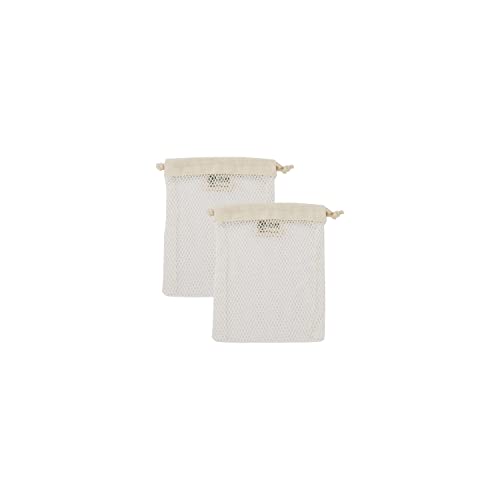 Organic Cotton Mesh Laundry Bag – X-Small 2-Pack | Protects Baby Socks, Hosiery & Nursing Pads • GOTS Certified • Microplastics-Free - size: X-Small 2-pack