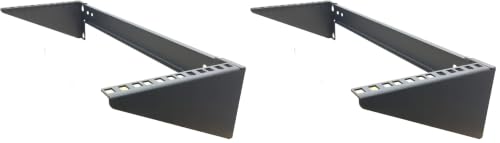 4U 19 Inches Cold Rolled Steel Wall Mount Simple Vertical Rack (Pack of 2) - size: 4U (Pack of 2)