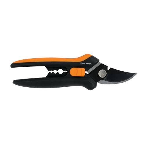 Fiskars Floral Bypass Pruning Shears, Garden Clippers for Deadheading | 1/2" Cut Capacity, Ideal for Cutting Flowers, Low-Friction Coated Steel Blades, Stem Stripper and Wire Cutter - style: Floral Pruner