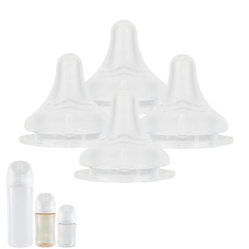 4Pack Compatible with Pigeon Silicone Nipple (1m+, S, 4 Counts) - color: 1m+, S, 4 Counts