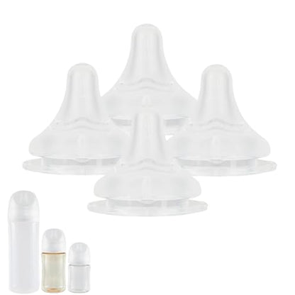4Pack Compatible with Pigeon Silicone Nipple (1m+, S, 4 Counts) - color: 1m+, S, 4 Counts