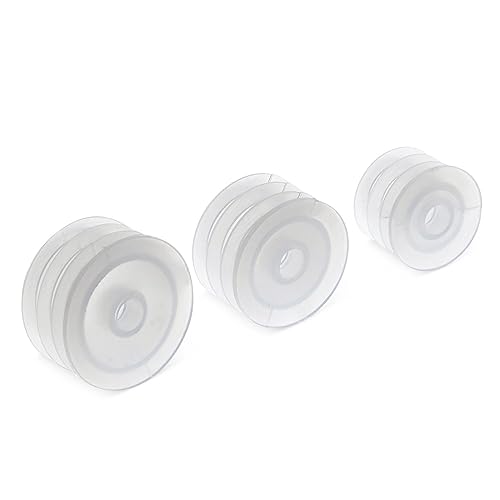 Juvale Medicine Bottle Adapter for Syringe - 45 Pack, 17/21/24 mm, Clear Polypropylene - Press-In Bottle Adapter for Oral Syringes - For Pediatric & Veterinary Dosing
