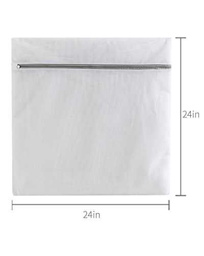 Lingerie bags for laundry(3Pcs,24 X 24inch),large mesh laundry bags,Delicates Bags for Washing Machine | 3Pcs, Auto-lock Zipper, Suitable for dryers