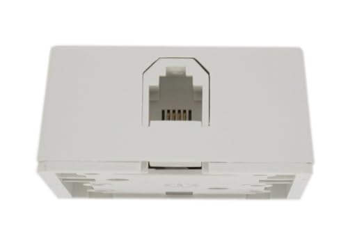 Leviton Type 625A2 Surface Mount Jack, 6P4C, Screw Terminal, 4625A-24W, White - size: 6P4C