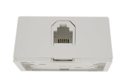 Leviton Type 625A2 Surface Mount Jack, 6P4C, Screw Terminal, 4625A-24W, White - size: 6P4C