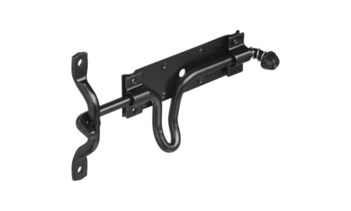 National Hardware Vinyl Gate Automatic Latch, Hot-Rolled Steel, Black