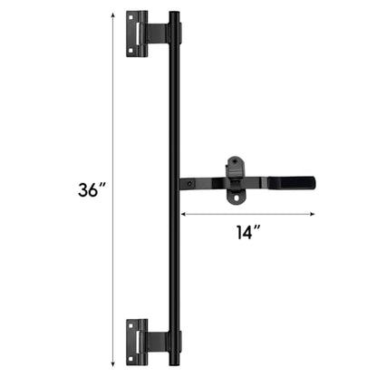 Hicarer Silver Cam Bar Enclosed Lock Trailer Zinc Plated, Black, 36 Inch - color: Black, size: 36 Inch