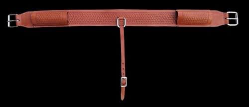 Western Leather Horse Roper Back Cinch Billets,Girth Saddle Billets Tack,Handcrafted Flank Saddle Cinch - color: Tan