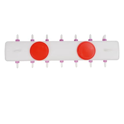 Livestock Milk Feeder 14 Nipple Double Sided Design for Lambs Calves and Piglets 9L Capacity with Silicone Drink Nipples and Check Valve