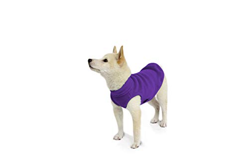 Gooby Stretch Fleece Vest Dog Sweater, Violet, X-Small - color: Violet, size: X-Small Length (7")