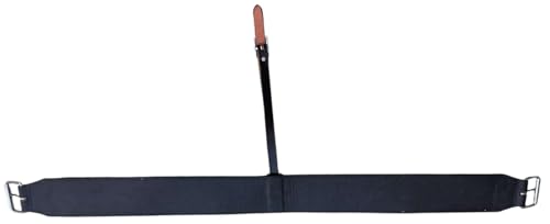 Western Leather Horse Roper Back Cinch Billets,Girth Saddle Billets Tack,Handcrafted Flank Saddle Cinch - color: Black