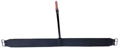 Western Leather Horse Roper Back Cinch Billets,Girth Saddle Billets Tack,Handcrafted Flank Saddle Cinch - color: Black