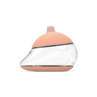 Emulait Anatomy Baby Bottle – Breast-Shaped, Natural Flow Nipple with Anti-Colic Valve – Closest to Breastfeeding for Newborns & Infants, Fair, Shape 1 - color: Fair