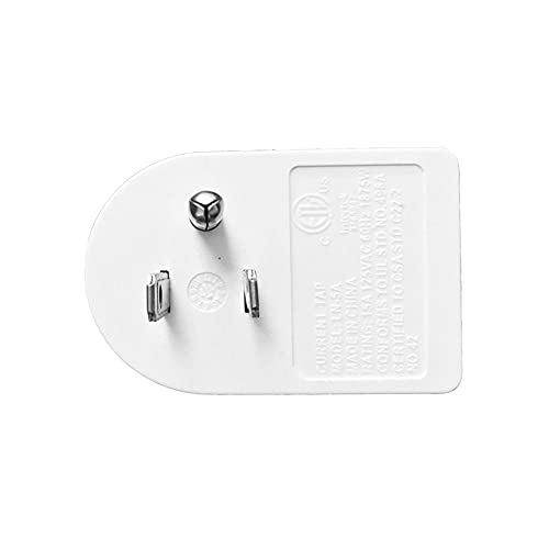Oviitech 2 Pack Grounded Outlet Wall Tap Adapter with On/Off Power Switch，Single Outlet with Switch in White - size: 2 Pack