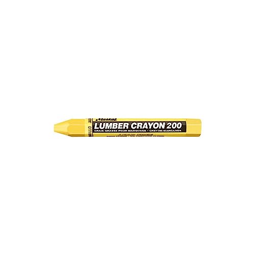 LA-CO INDUSTRIES 80351 Lumber Crayon, Yellow, 12 Per Pack - color: Yellow