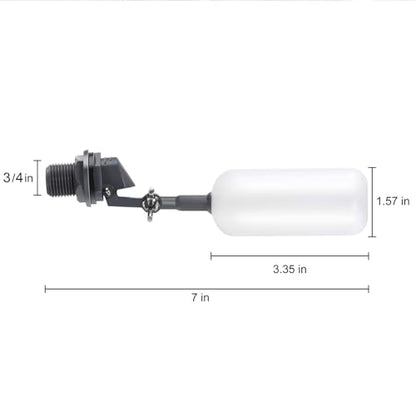 Blulu 3 Pack Float Valve 1/2 Inch Automatic Fill Float Valve, Dark Gray - color: Dark Gray