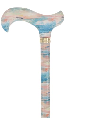 Royal RC Canes Walking Sticks for Men and Women - Stylish Designer Fashionable Adjustable Derby Canes - Lightweight Aluminum Cool Walking Sticks with HD Patterns - color: Blue