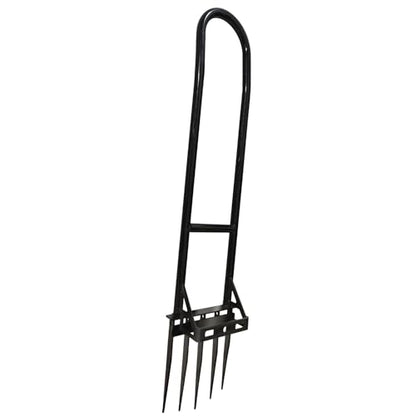 Heavy Duty Garden Broadfork 46 Inch, 5-Tine Manganese Steel Garden Fork with U-Shaped Dual Handle, Ergonomic Labor-Saving Garden Tool for Soil Loosening, Weeding, Aeration, Composting, Transplanting