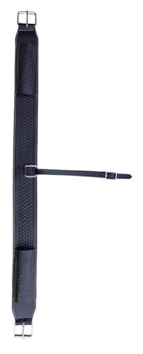 Western Leather Horse Roper Back Cinch Billets,Girth Saddle Billets Tack,Handcrafted Flank Saddle Cinch - color: Black