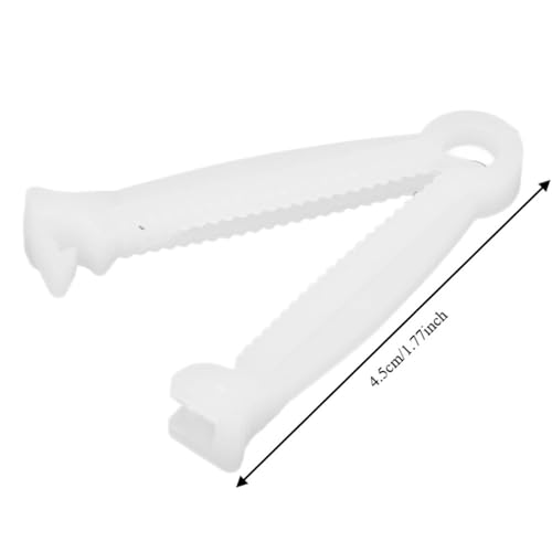 200 Pcs Pig Umbilical Cord Clips, PVC Livestock Navel Closure Clamps, White 1.77 in, for Veterinary Breeding