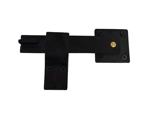QCAA Heavy Duty Bar Door Farm Gate Latch, 5.5", Steel, Matte Black, 1 Pack