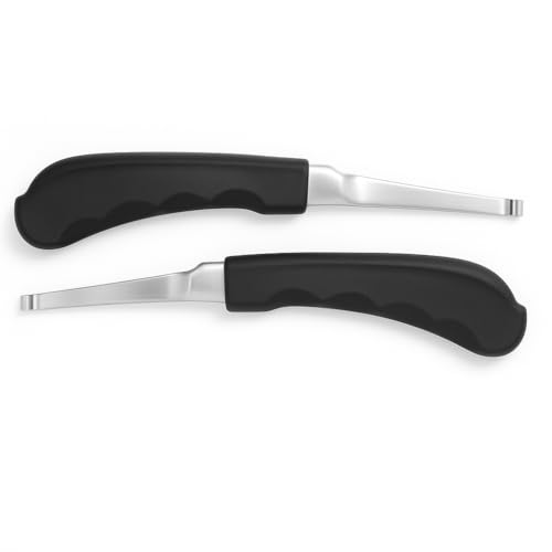 Regular Hoof Knife for Horses – Farrier Tool with Plastic Grip – Hoof Trimming Knife for Equine Care & Veterinary Use (Left Hand) - style: Narrow Curved Blade - RH