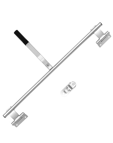 QWORK Cargo Trailer Cambar Cam Bar Lock, 36" Trailer Door Latch, Zinc Plated, Folding Ramp Door, RV Hauler, Single Hinge Point & Mounting Hardware