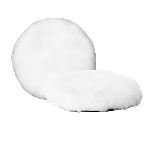 Swagwert 5Pcs 5" Wool Polishing Buffing Pads Hook and Loop Pad Fit Orbital Polisher Buffer - size: 5 pcs