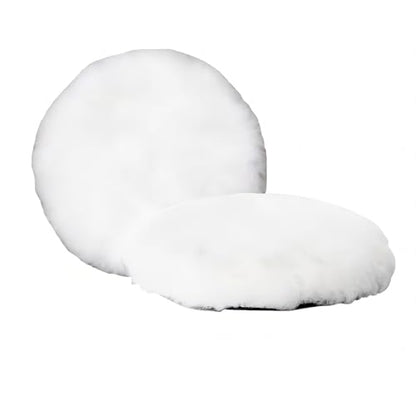 Swagwert 5Pcs 5" Wool Polishing Buffing Pads Hook and Loop Pad Fit Orbital Polisher Buffer - size: 5 pcs