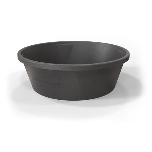 Red Barn 15 Gallon Rubber Feed Pan – Extra Large Flexible Livestock Feed & Water Tub for Horses & Cattle – Heavy Duty Rubber Farm Utility Pan - size: 15 Gallon
