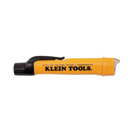 Klein Tools NCVT-4IR Non-Contact Voltage Tester, 12-1000V AC Pen with IR Thermometer -22 to 482-Degree Fahrenheit, LED and Audible Alarms, Pocket Clip - style: with Infrared Thermometer