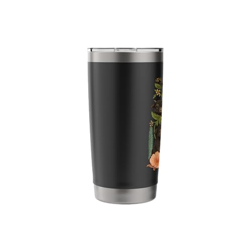 cute baby coat flower Stainless Steel Insulated Tumbler - color: Black