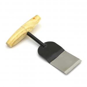Veterinary Soft Hoof Chisel Steel Black Color Coated 55 x 100 mm Blade with Wooden T-Handle which is designed to be easy to use for all Veterinarians.