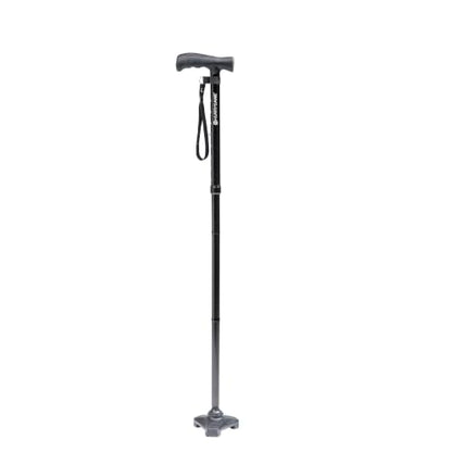 HurryCane Freedom Edition Foldable Walking Cane with T Handle - color: Black, size: 1 Count (Pack of 1)