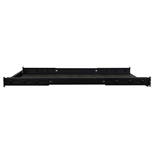 Aeons 1U 19-inch Fixed Rack Server Shelf Vented 4 Post Rack Mount Shelf 25.5 inches Adjustable Mounting Depth, for IT Data Network Cabinet Enclosure Equipment - style: 25.3" - 28.3" Fixed