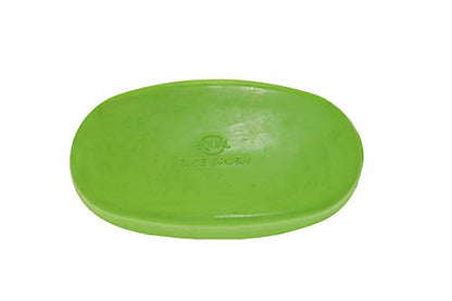 Grewal Equestrian Oval Face Grooming & Bathing Curry Brush for Horses, Dogs, Cats, & Other Pets - Very Soft Bristles (Lime Green) - color: Lime Green