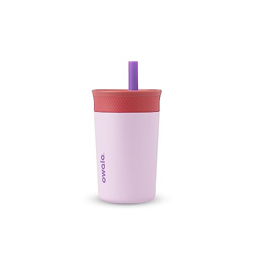 Owala Tumbler Kids Stainless Steel Water Bottle 12 oz Lilac Rocket - color: Lilac Rocket, size: 12 Ounces