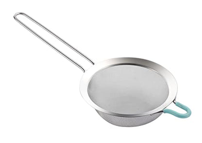 304 Stainless Steel 5.51 inch Fine Mesh Strainers for Kitchen, Colander-Skimmer with Handle, Sieve Sifters for Food, Tea, Rice, Oil, Noodles, Fruits, Vegetable 5.5 inch - size: Medium 5.5 inch