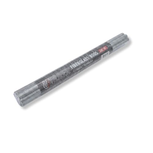 Utilizer 3/8 Inch Fiberglass Rods – 15" Electric Offset Post 12-Pack - size: 3/8 in x 15 in, 12 Pack