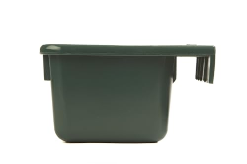 Little Giant® Plastic Mini Feeder | Fence Feeder | Goat Feeder | Durable & Mountable Bucket for Livestock | Made in USA | 6 Quart | Green