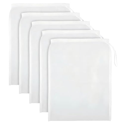 6 Pack Nut Milk Bag 12x8 Inch, 200 Mesh Reusable Cheesecloth Strainer Bags for Yogurt, Almond Milk, Cold Brew Coffee, Juice, Tofu & Tea, Fine Nylon Food Grade Filter Bags with Reinforced Seams