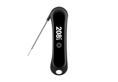 Instant Read Thermometer, 3in1 Touchscreen Food Thermometer, 180° Rotatable LED Display Digital Meat Thermometer