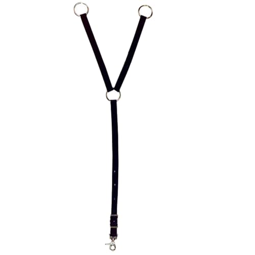 Jeffers Equine Nylon Horse Training Fork Black – Adjustable 3/4" Double Ply with Scissor Snap for Reins, Saddles, Bridles, Tack, Western English Riding, Equestrian Gear, Horseback Tools