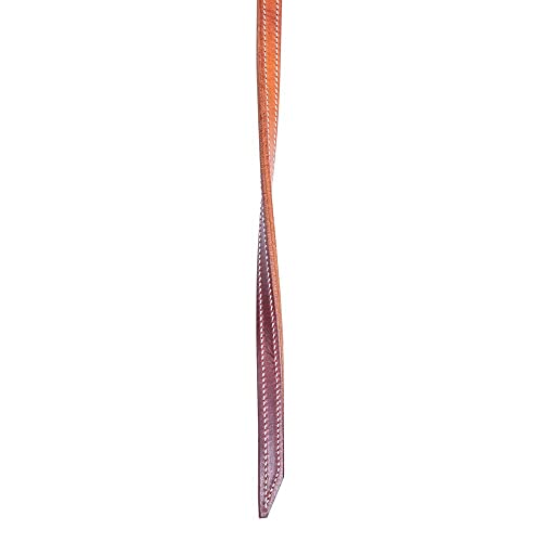 Schneiders Double S Latigo Lined Harness Leather Reins for Horses | Quality American Leather | Comfortable Latigo Lining | Double Stitched Durability | Water Tie Ends | Perfect Horse Handling Size