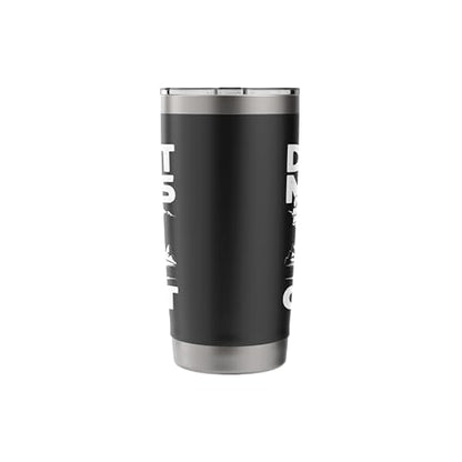Don´t Mess With My Goat Cute Coat Pygmy Goat Farmer Stainless Steel Insulated Tumbler - color: Black