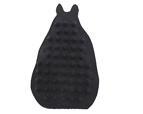 Grewal® Equestrian Grooming Bundle Kit - Comfy Pet Grooming & Bathing Glove - Oval Face Soft Bristles - Great for Thin & Sensitive Skin (Black) - color: Black